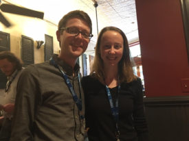 Filmmakers Lance Warren and Hannah Ayers at the Virginia Film Festival, November 3, 2016